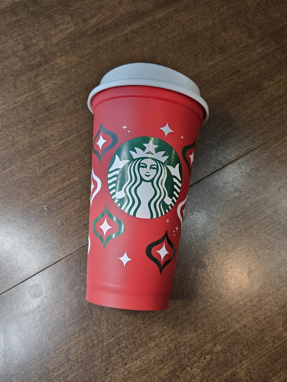 Starbucks 2023 Holiday Reusable Red Cup With Lid Grande 16 oz
